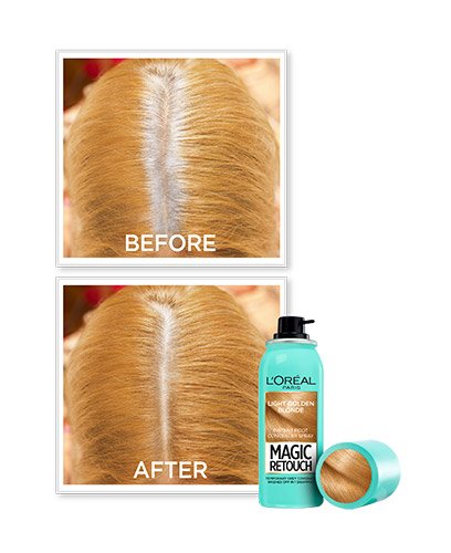 COLORACIoN SPRAY MAGIC RETOUCH OAP ANTESYDESPUeS Rubio claro